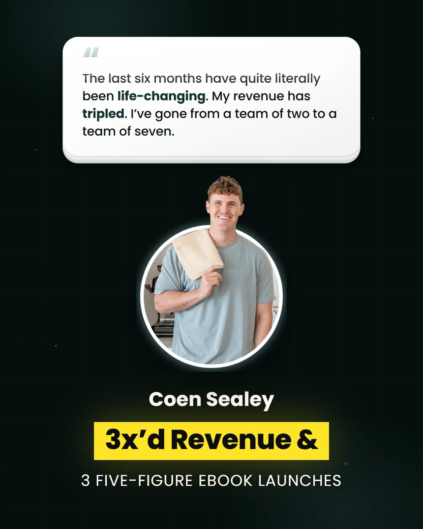Coen Sealey: revenue tripled and team grown from two to seven